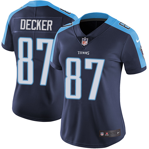 Nike Titans #87 Eric Decker Navy Blue Alternate Women's Stitched NFL Vapor Untouchable Limited Jersey - Click Image to Close